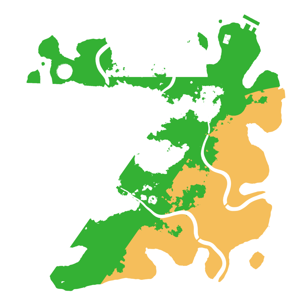 Biome Rust Map: Procedural Map, Size: 3500, Seed: 3287883