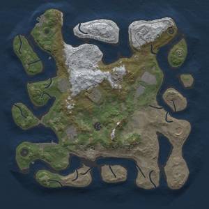 Thumbnail Rust Map: Procedural Map, Size: 3800, Seed: 5169354, 19 Monuments