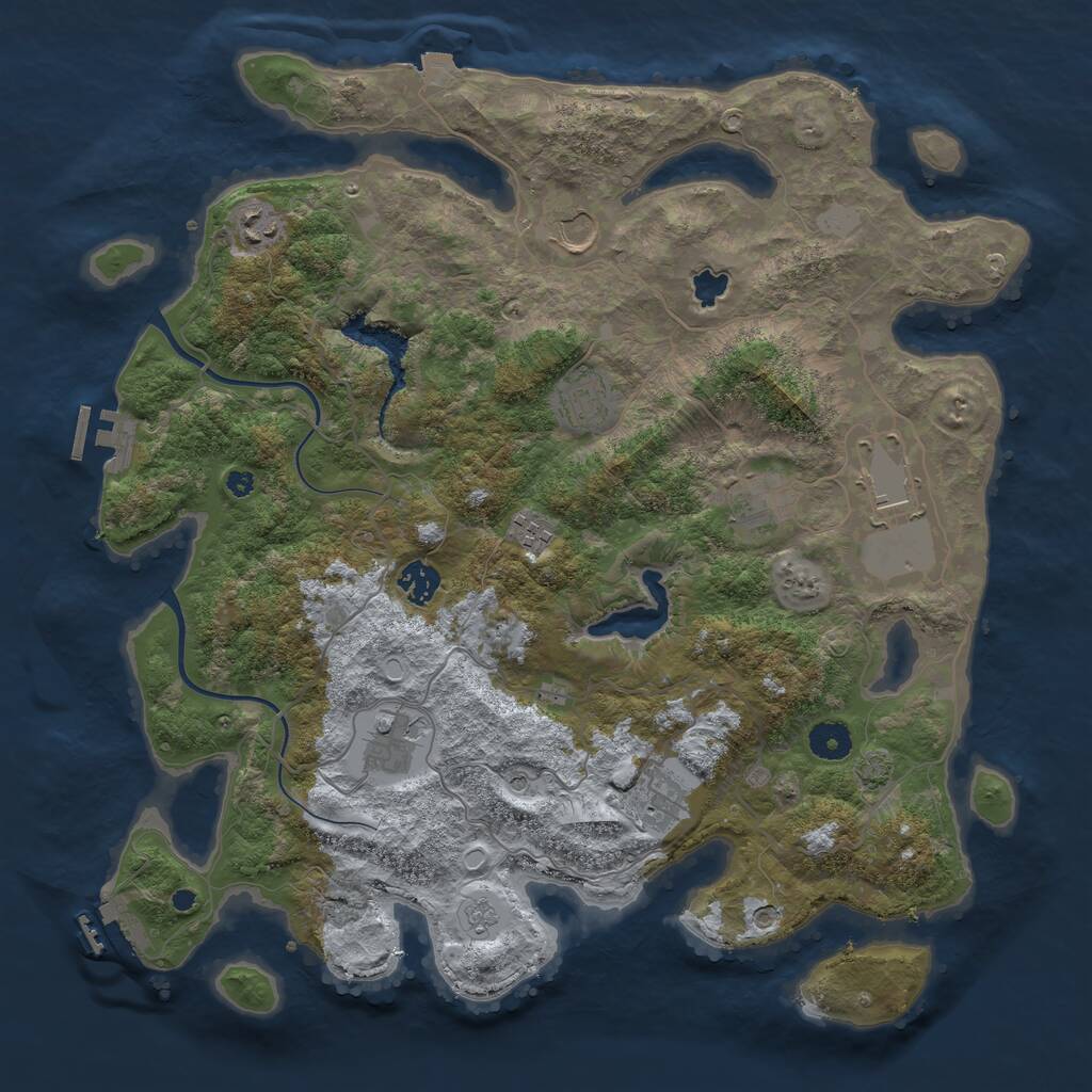 Rust Map: Procedural Map, Size: 4000, Seed: 537965980, 15 Monuments