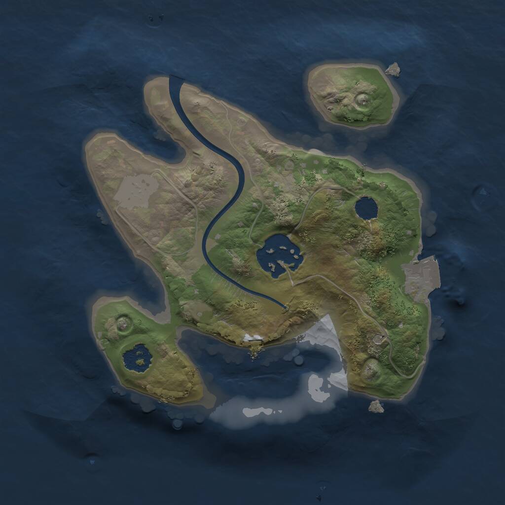 Rust Map: Procedural Map, Size: 1800, Seed: 336656, 2 Monuments