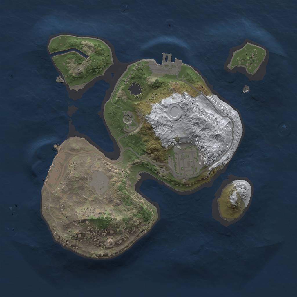 Rust Map: Procedural Map, Size: 2000, Seed: 450, 9 Monuments