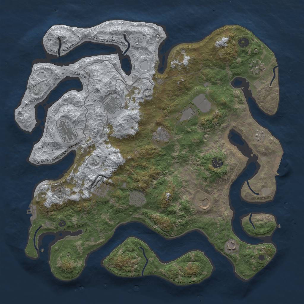 Rust Map: Procedural Map, Size: 4275, Seed: 96011221, 20 Monuments