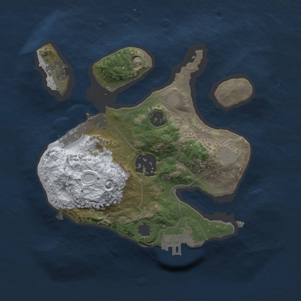 Rust Map: Procedural Map, Size: 2000, Seed: 1452575451, 8 Monuments