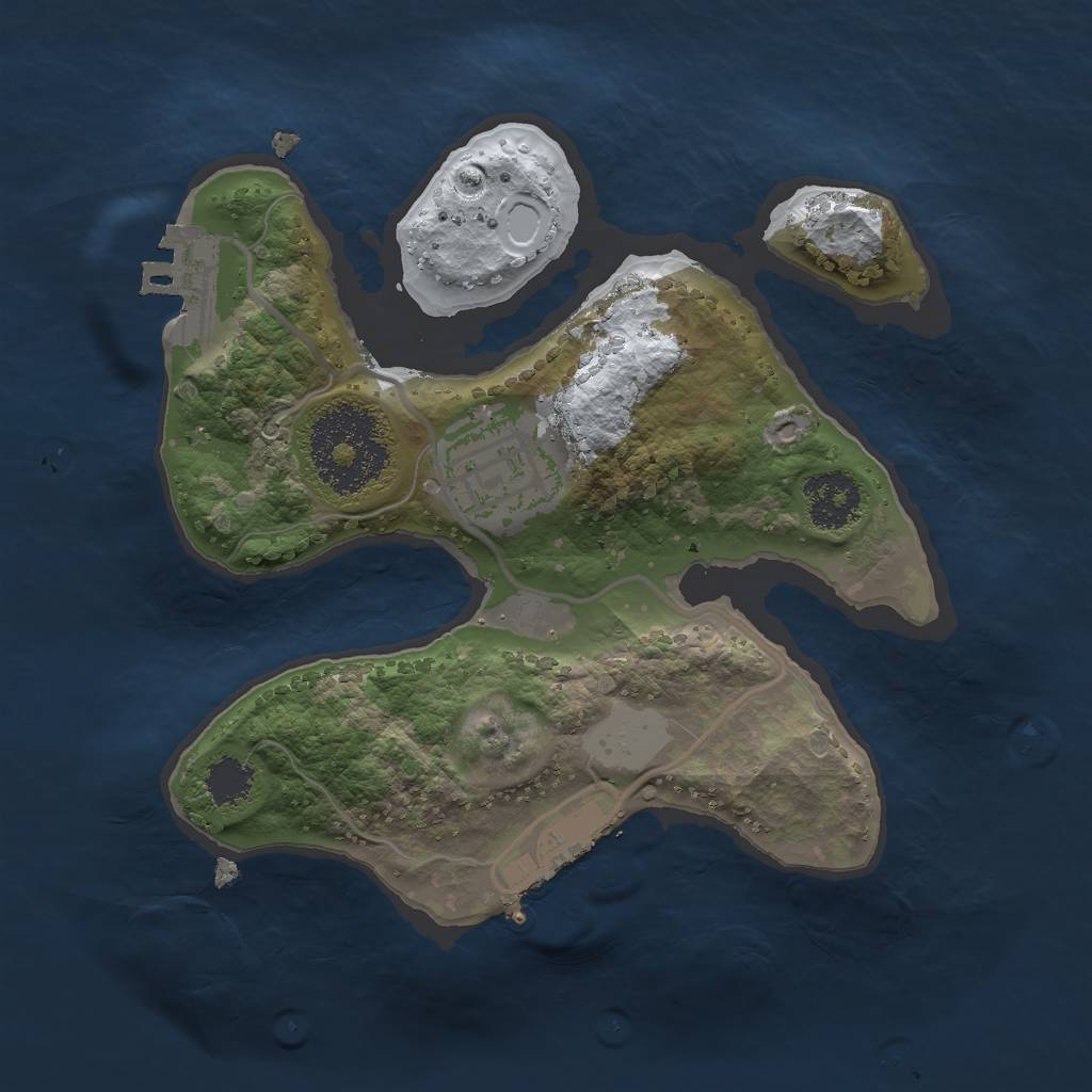 Rust Map: Procedural Map, Size: 2000, Seed: 8890, 8 Monuments