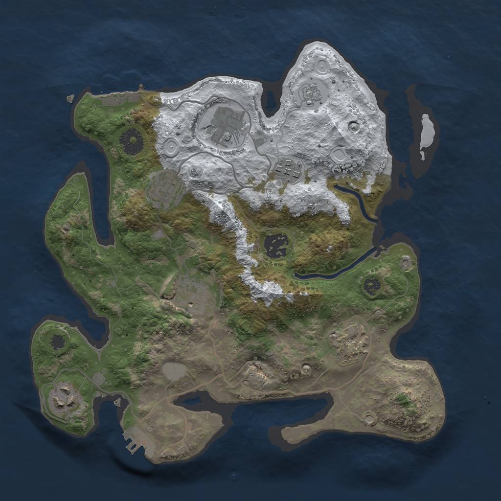 Rust Map: Procedural Map, Size: 3000, Seed: 63459, 15 Monuments