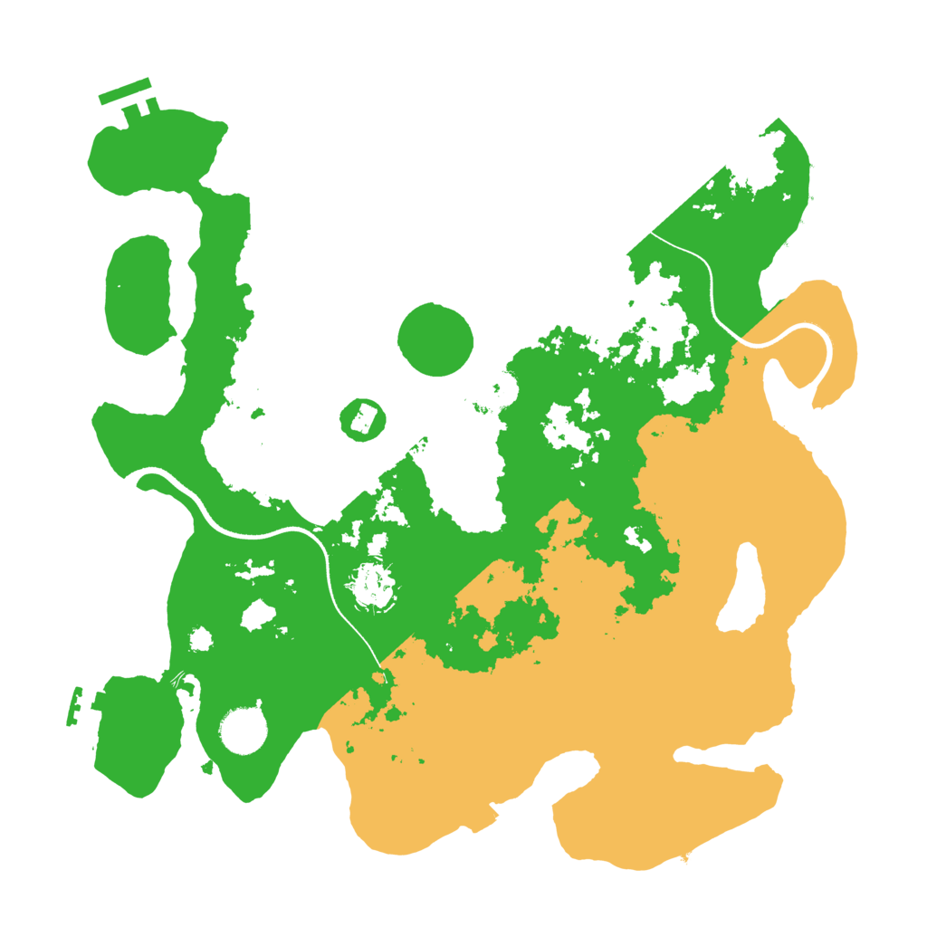 Biome Rust Map: Procedural Map, Size: 3500, Seed: 30980105