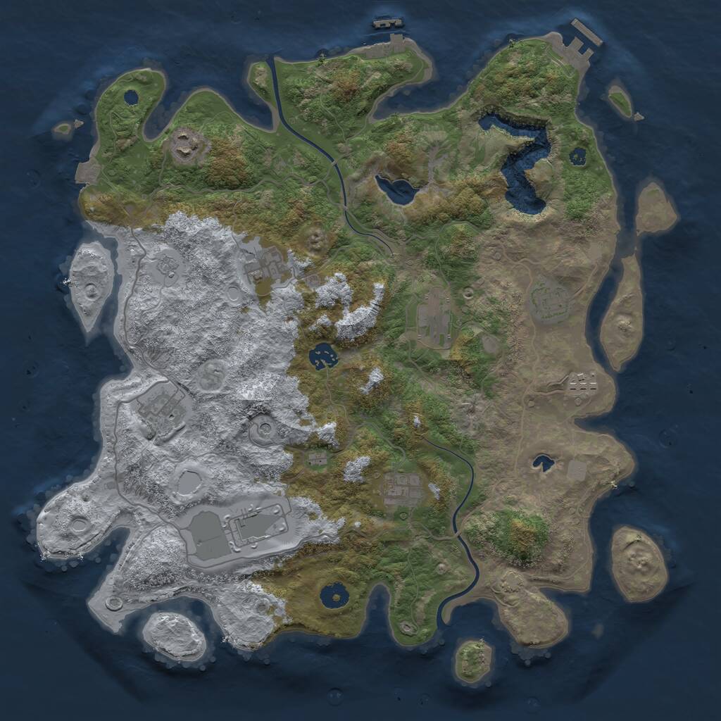 Rust Map: Procedural Map, Size: 4000, Seed: 19032022, 15 Monuments
