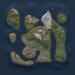 Thumbnail Rust Map: Procedural Map, Size: 2500, Seed: 421, 10 Monuments