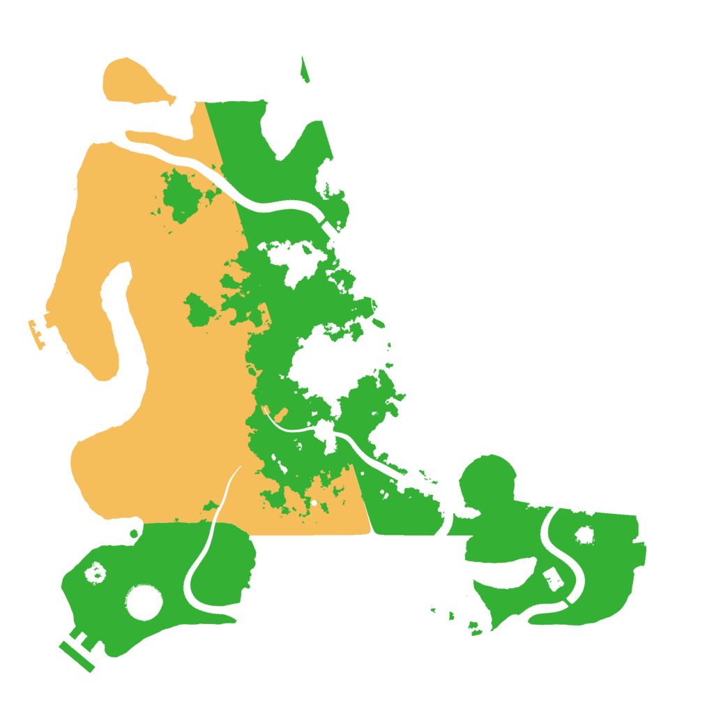 Biome Rust Map: Procedural Map, Size: 3500, Seed: 1355381