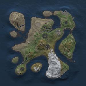 Thumbnail Rust Map: Procedural Map, Size: 2500, Seed: 666, 10 Monuments
