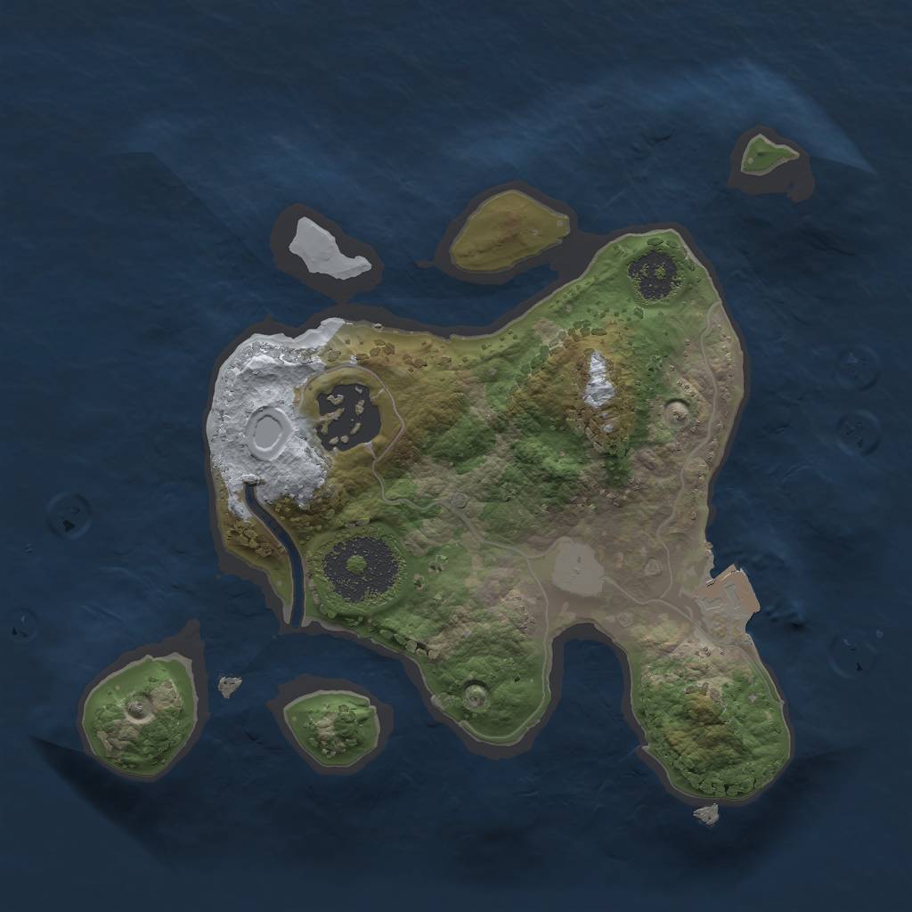 Rust Map: Procedural Map, Size: 2000, Seed: 213, 4 Monuments