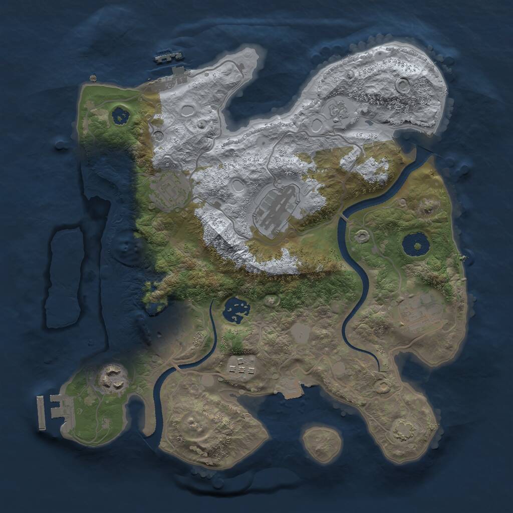 Rust Map: Procedural Map, Size: 3000, Seed: 1754877178, 13 Monuments