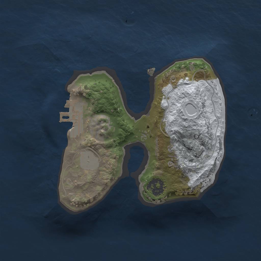 Rust Map: Procedural Map, Size: 1550, Seed: 125545415, 5 Monuments