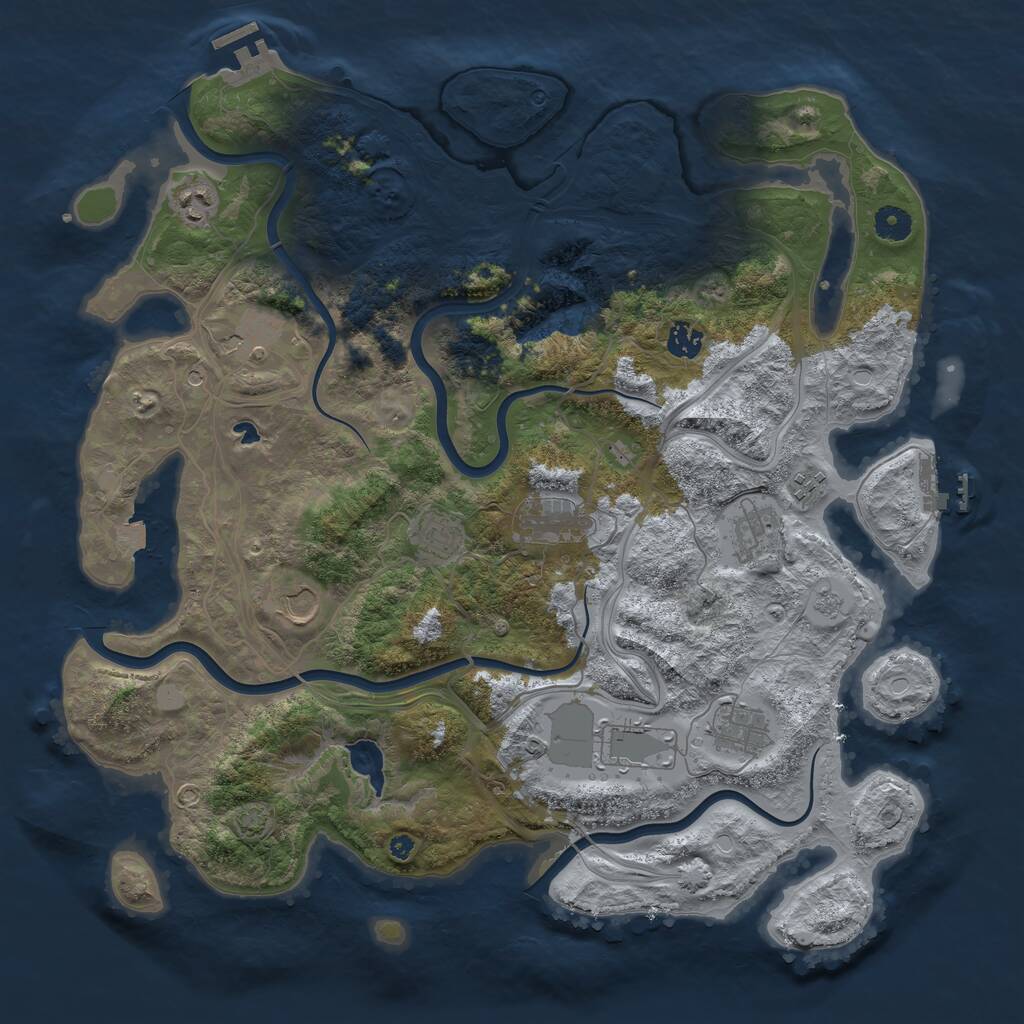 Rust Map: Procedural Map, Size: 4250, Seed: 18032022, 16 Monuments