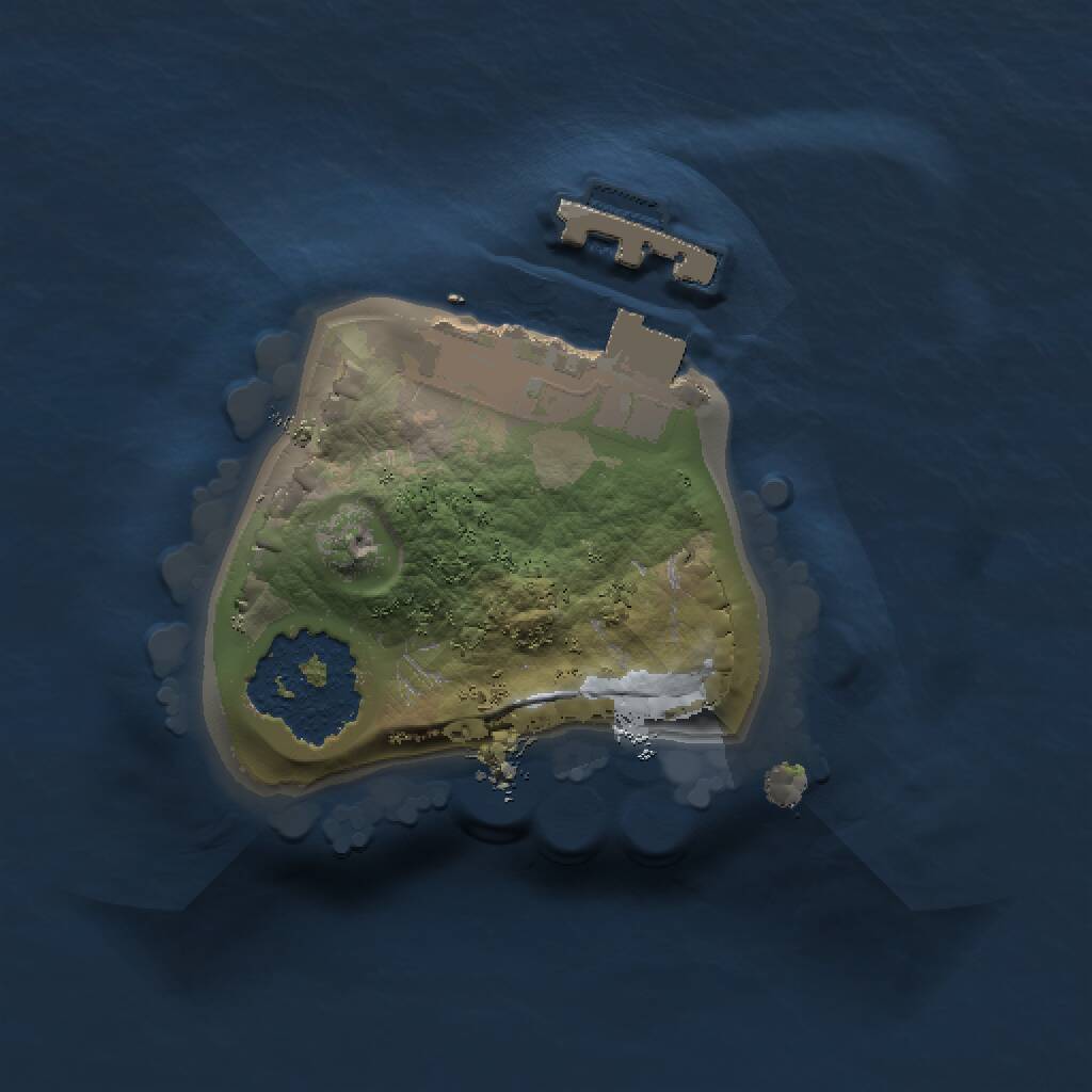 Rust Map: Procedural Map, Size: 1000, Seed: 254732458, 2 Monuments