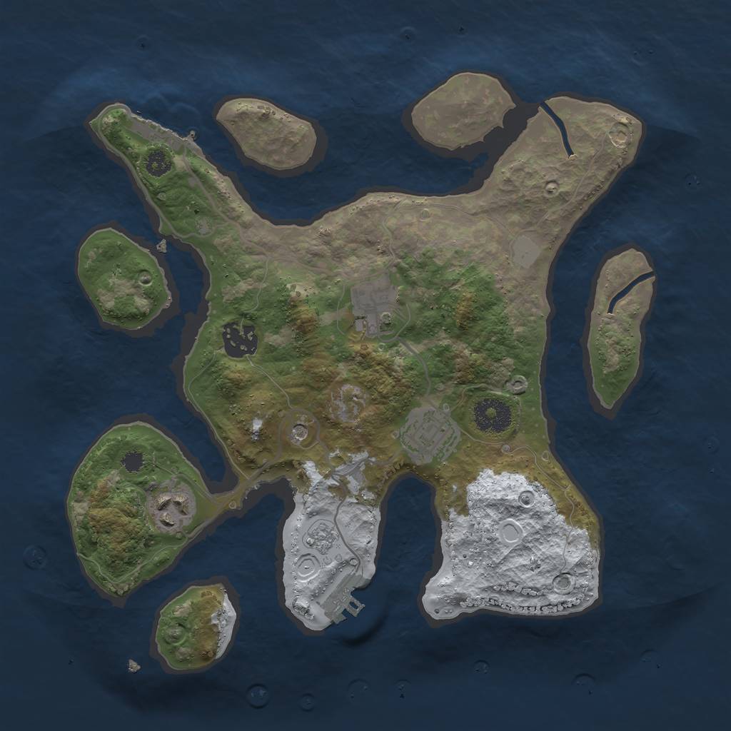 Rust Map: Procedural Map, Size: 3000, Seed: 941786973, 13 Monuments