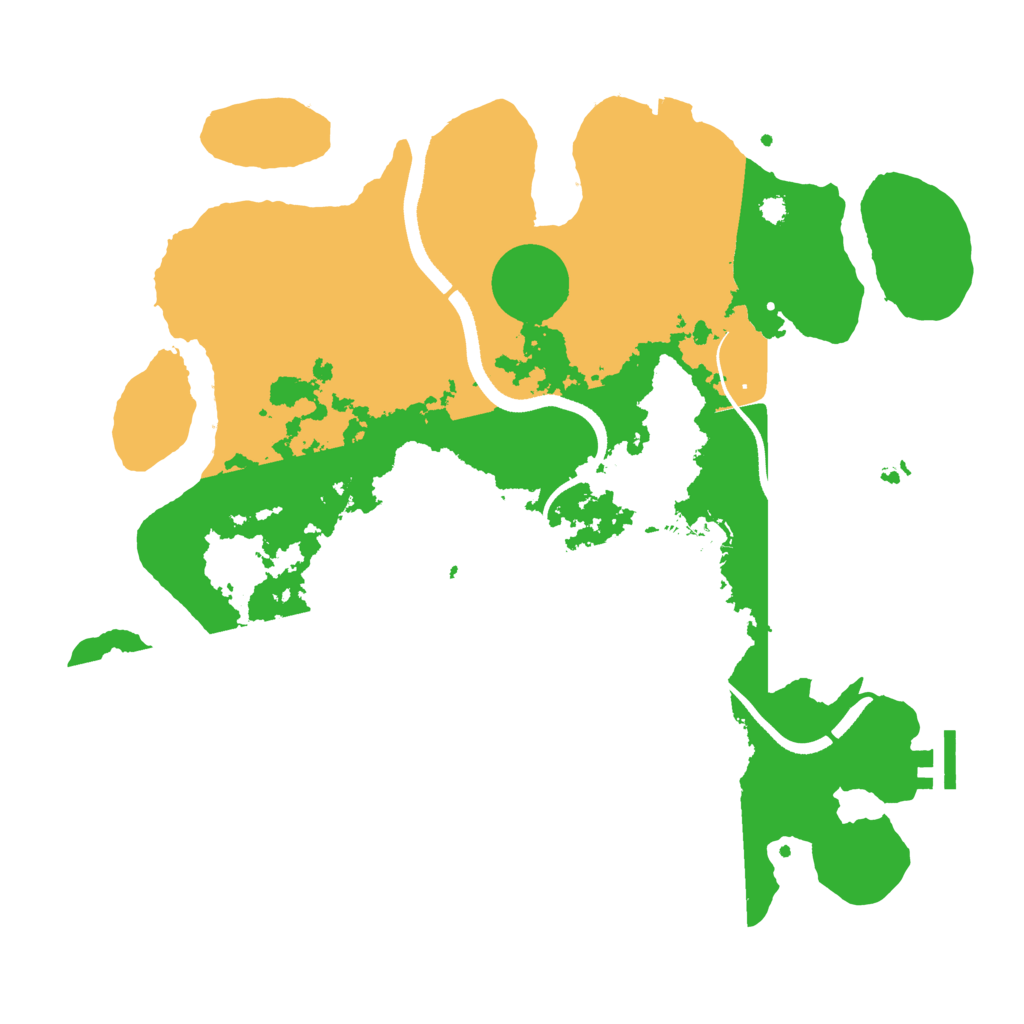 Biome Rust Map: Procedural Map, Size: 3500, Seed: 2955472