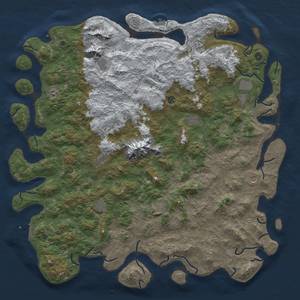 Thumbnail Rust Map: Procedural Map, Size: 6000, Seed: 1199828727, 20 Monuments