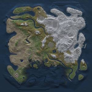 Thumbnail Rust Map: Procedural Map, Size: 4000, Seed: 7854, 15 Monuments