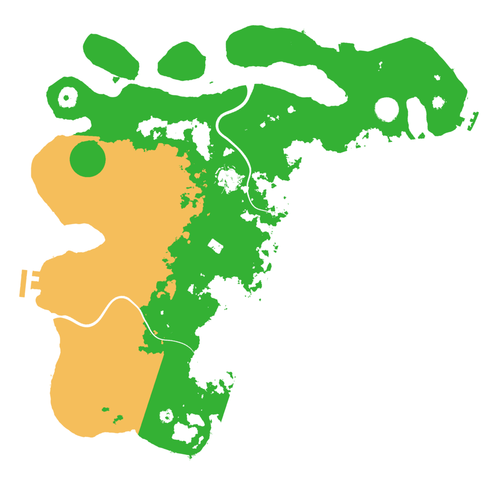 Biome Rust Map: Procedural Map, Size: 3700, Seed: 2065435588