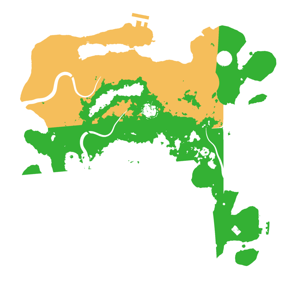 Biome Rust Map: Procedural Map, Size: 3500, Seed: 3319545