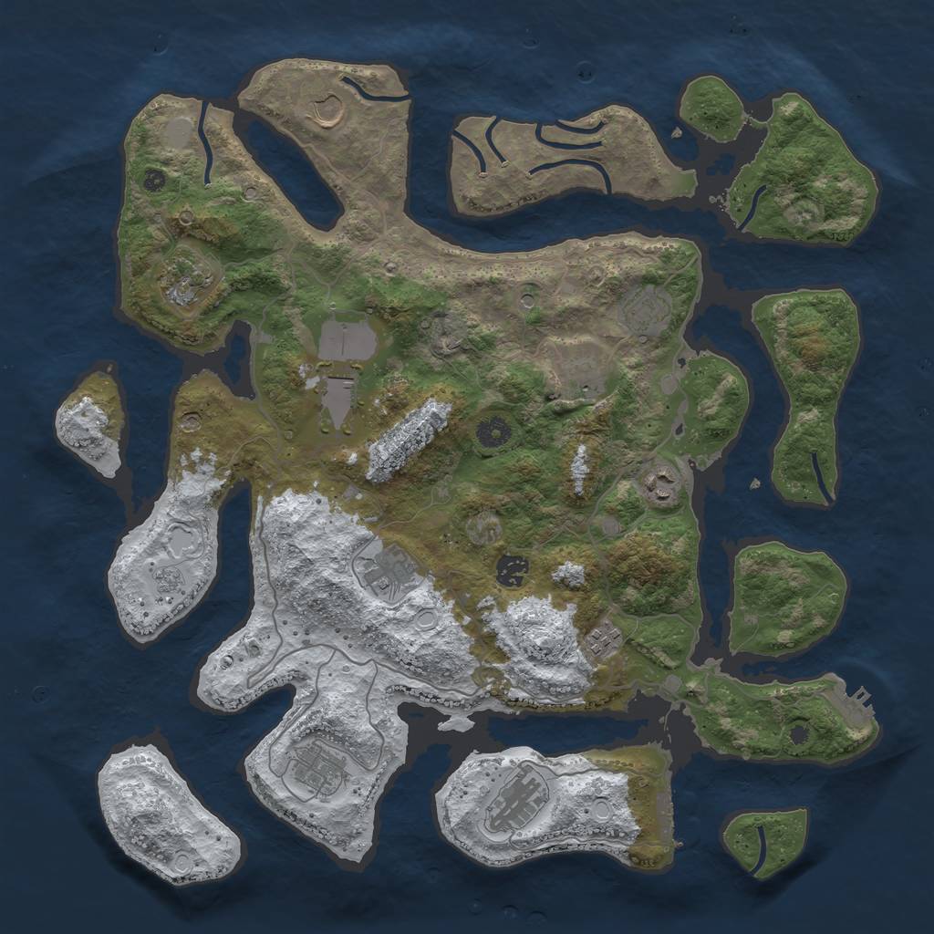 Rust Map: Procedural Map, Size: 4250, Seed: 5797895, 20 Monuments