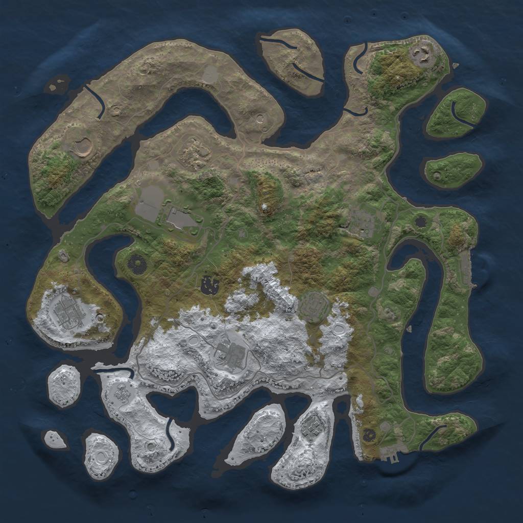 Rust Map: Procedural Map, Size: 4025, Seed: 20032022, 19 Monuments