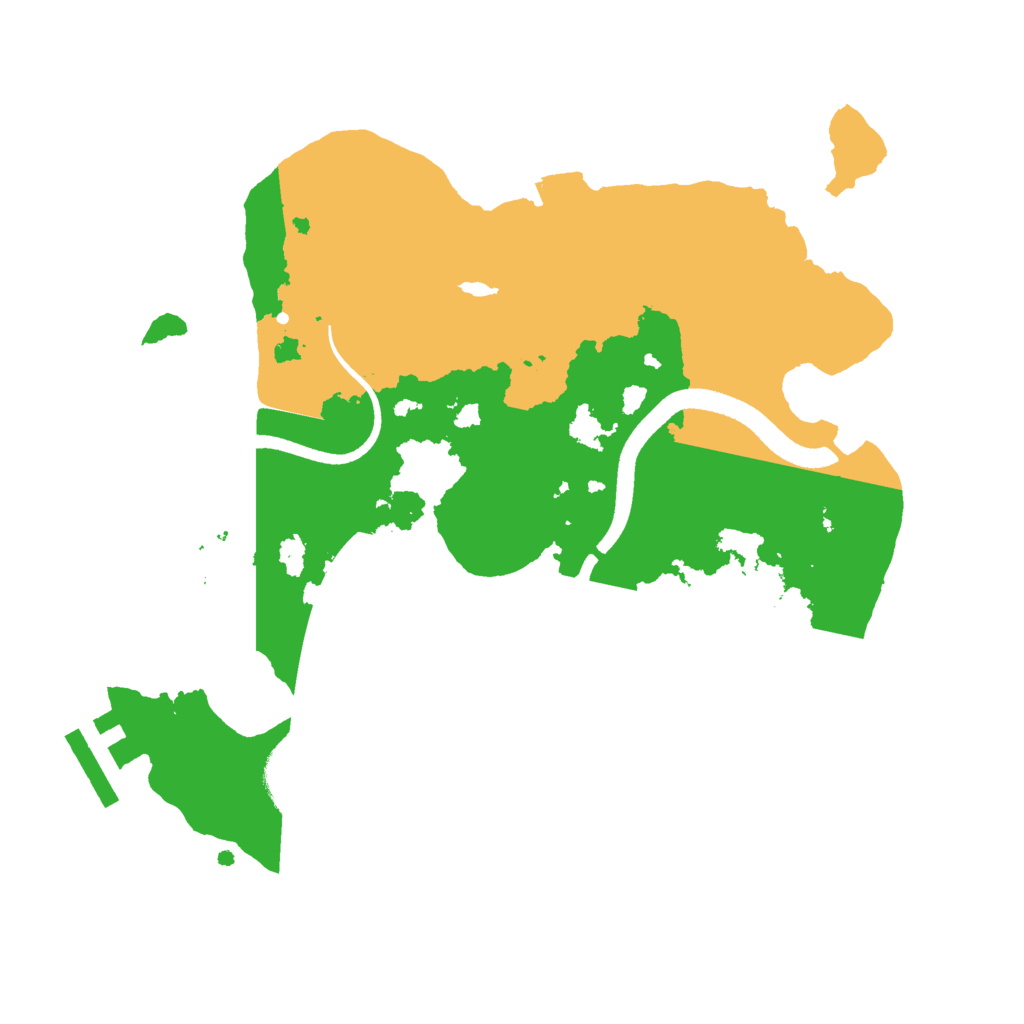 Biome Rust Map: Procedural Map, Size: 2500, Seed: 4975897