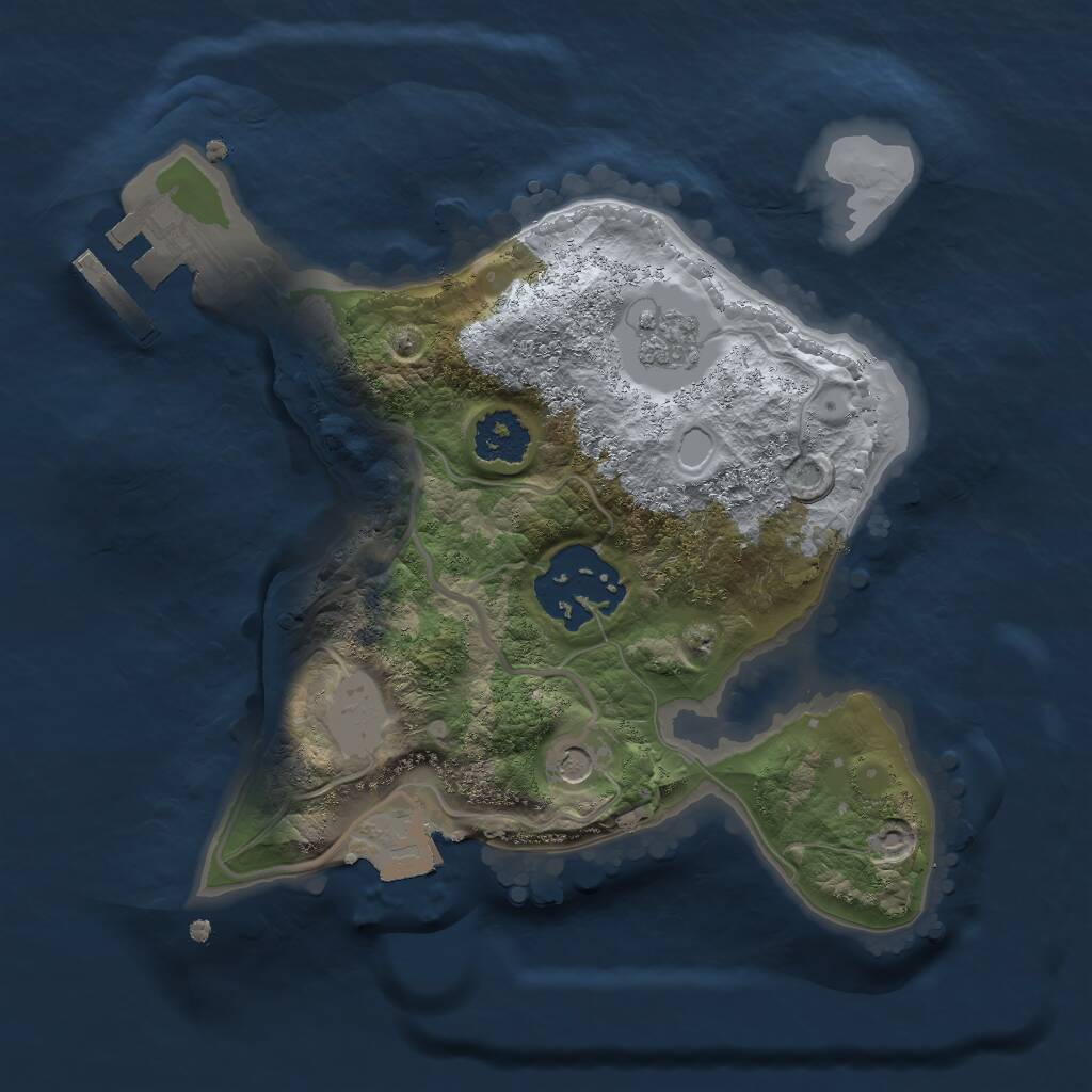 Rust Map: Procedural Map, Size: 2000, Seed: 333, 5 Monuments
