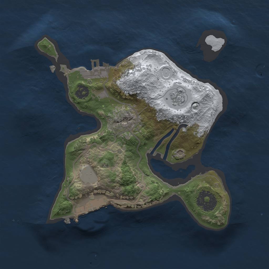 Rust Map: Procedural Map, Size: 2000, Seed: 333, 8 Monuments