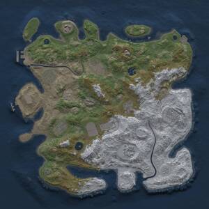 Thumbnail Rust Map: Procedural Map, Size: 3850, Seed: 42988926, 16 Monuments