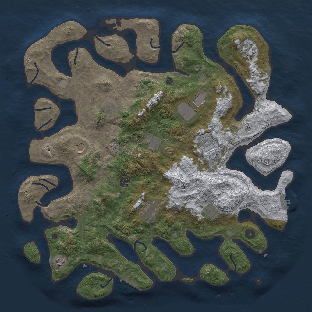 Rust Map: Procedural Map, Size: 4500, Seed: 12586, 20 Monuments