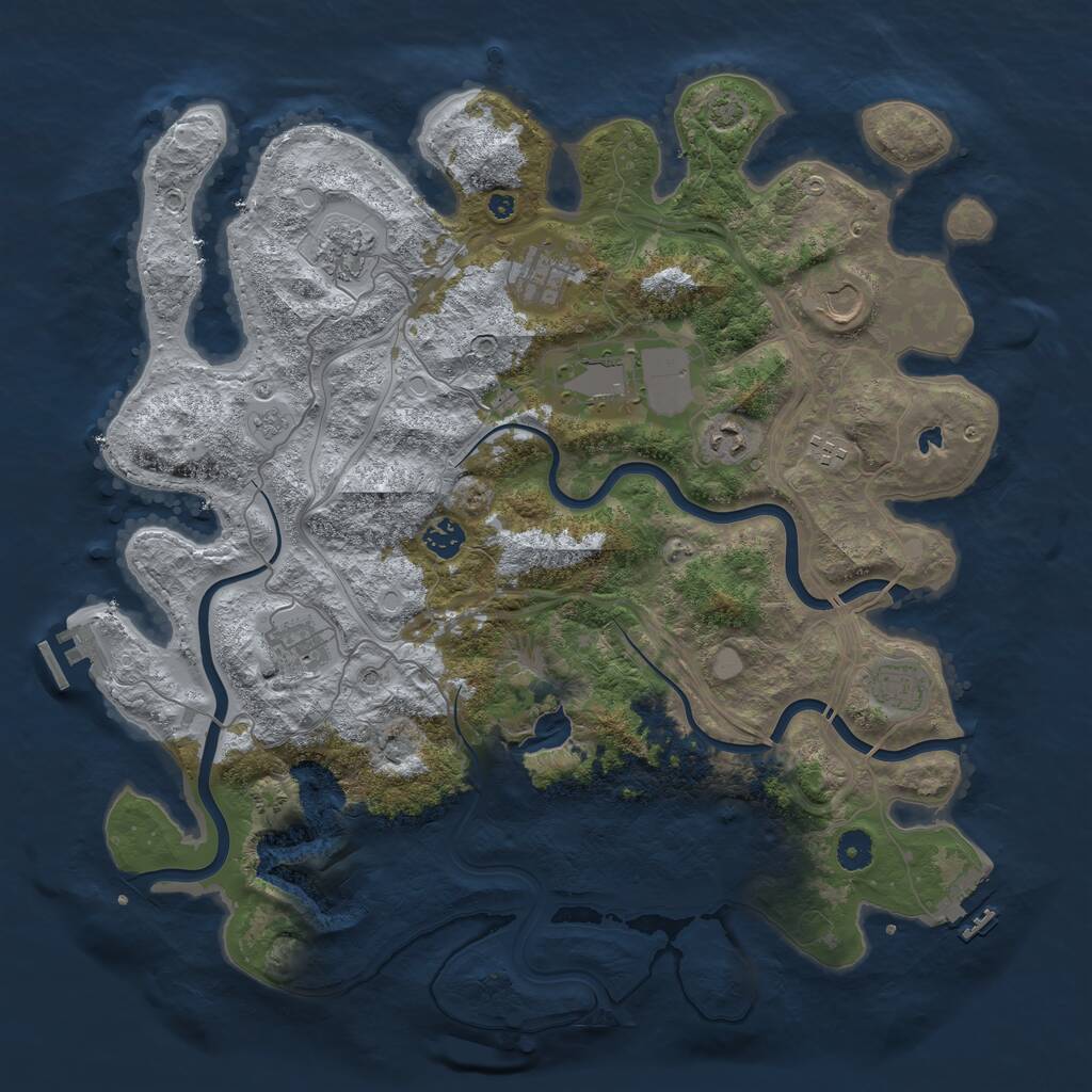 Rust Map: Procedural Map, Size: 4250, Seed: 22899, 15 Monuments