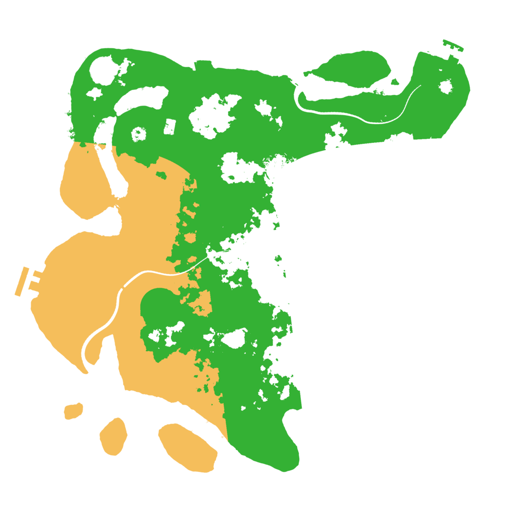 Biome Rust Map: Procedural Map, Size: 3500, Seed: 472958