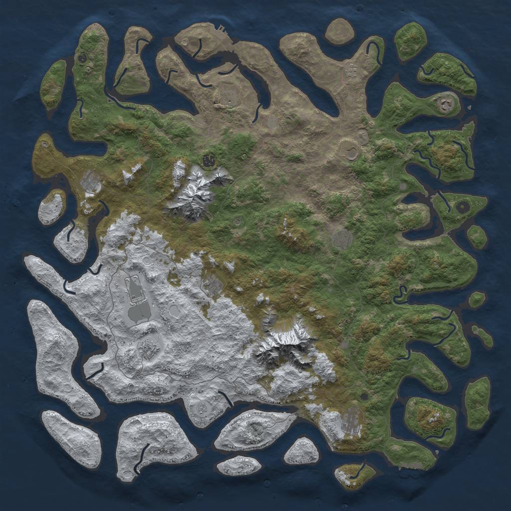 Rust Map: Procedural Map, Size: 6000, Seed: 20220312, 20 Monuments