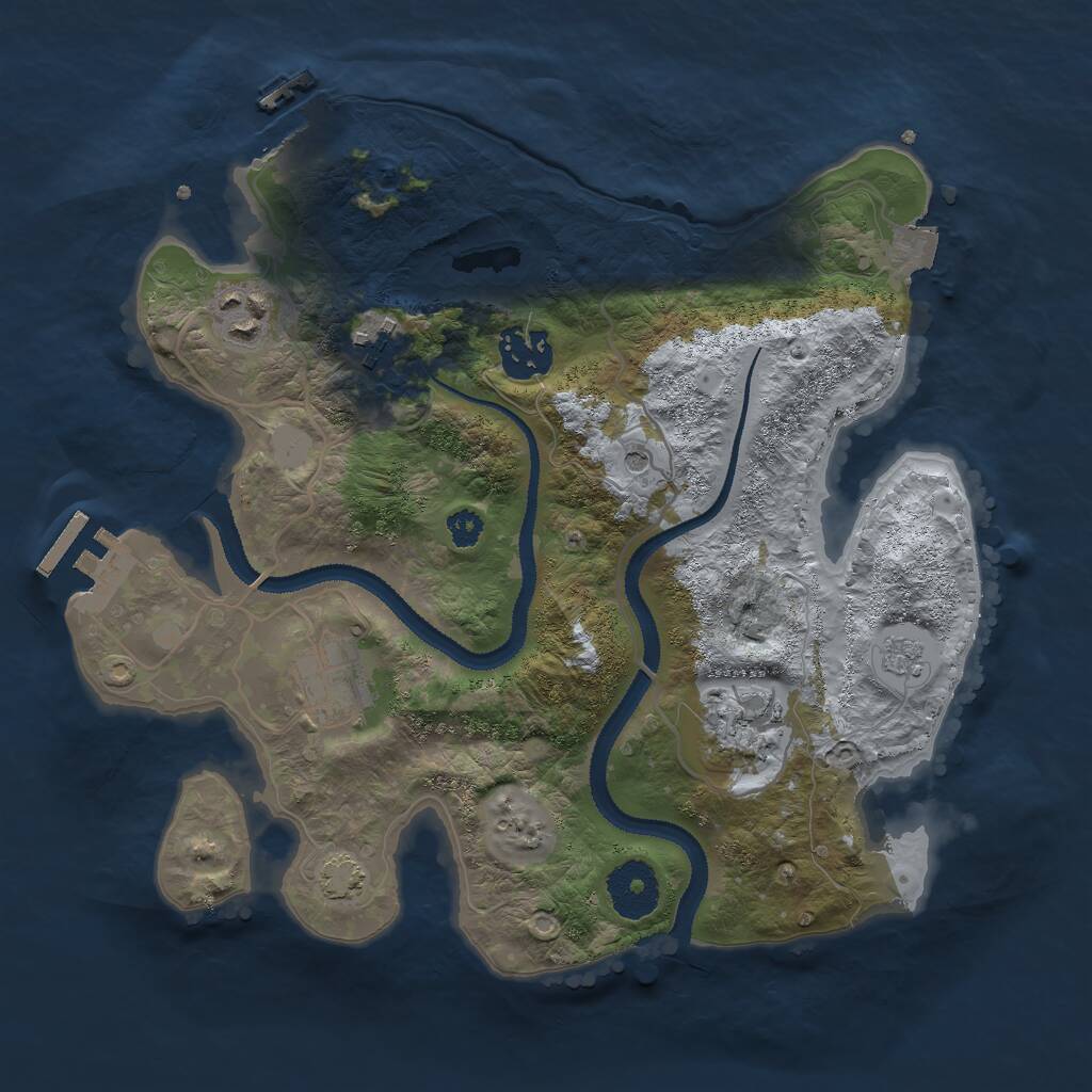 Rust Map: Procedural Map, Size: 3000, Seed: 635176238, 11 Monuments