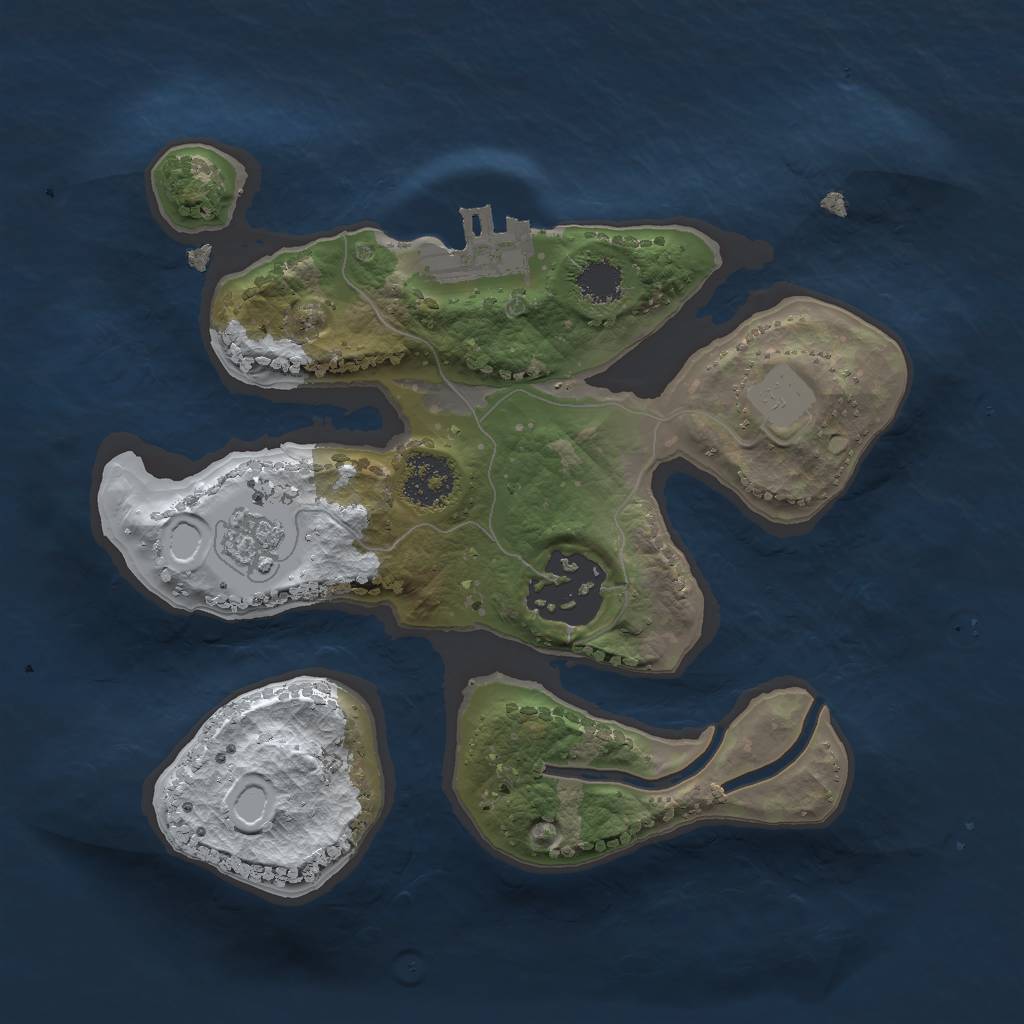 Rust Map: Procedural Map, Size: 2000, Seed: 420120, 8 Monuments
