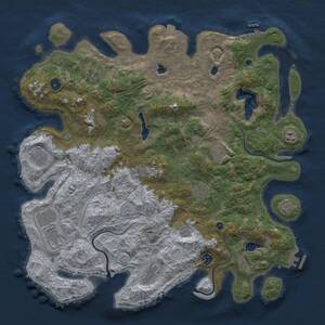 Thumbnail Rust Map: Procedural Map, Size: 4500, Seed: 463805720, 16 Monuments