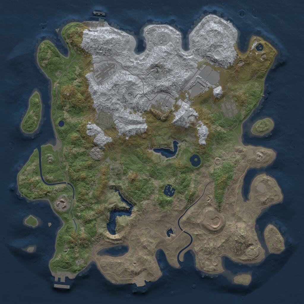 Rust Map: Procedural Map, Size: 4000, Seed: 96083554, 15 Monuments