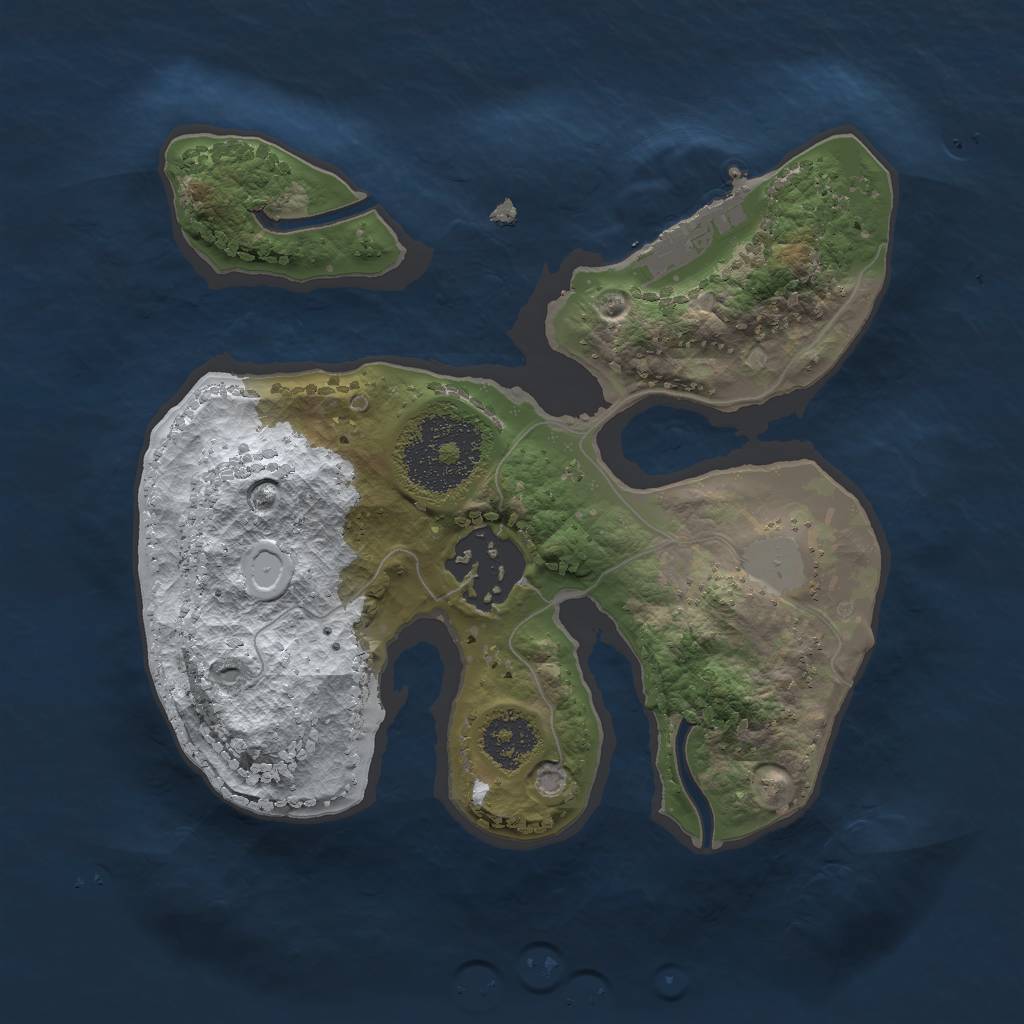 Rust Map: Procedural Map, Size: 2000, Seed: 4452182, 7 Monuments