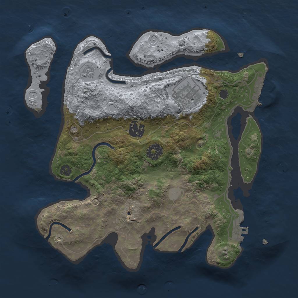 Rust Map: Procedural Map, Size: 2700, Seed: 1953, 10 Monuments