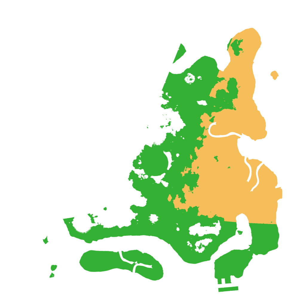 Biome Rust Map: Procedural Map, Size: 3100, Seed: 6516587