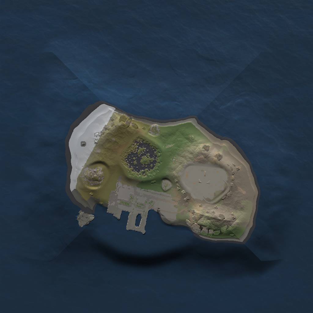 Rust Map: Procedural Map, Size: 1000, Seed: 715224, 4 Monuments