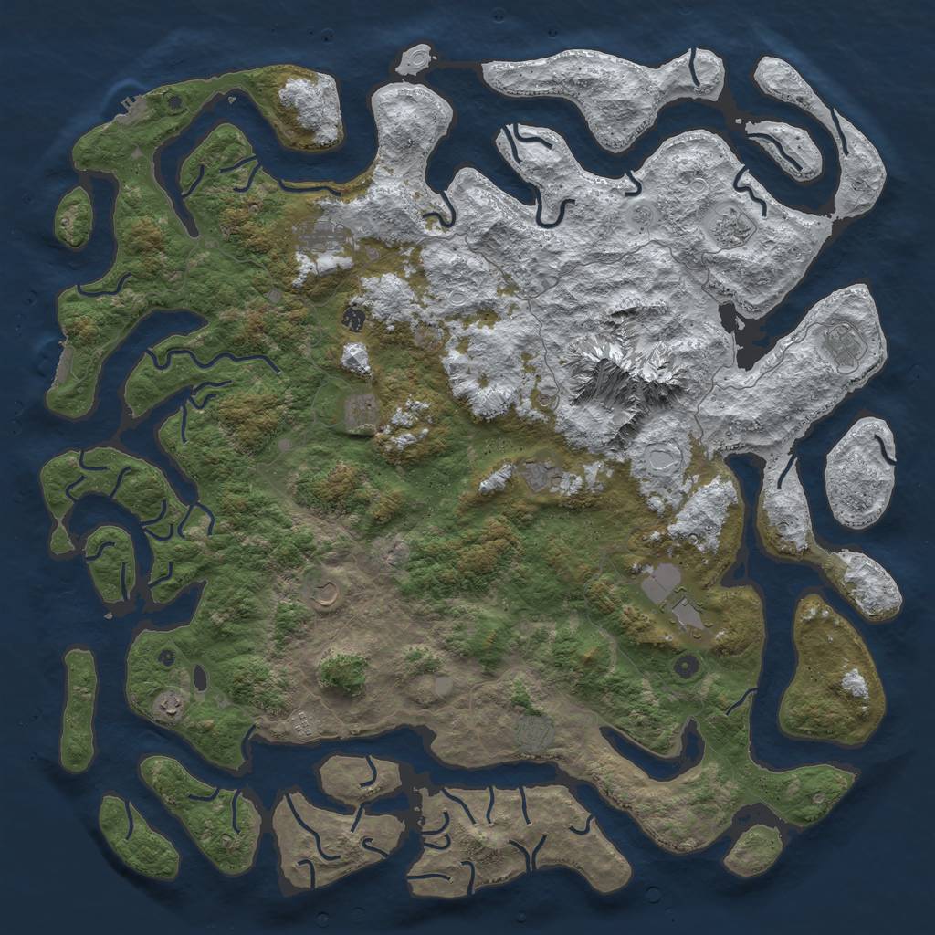 Rust Map: Procedural Map, Size: 6000, Seed: 20252638, 20 Monuments