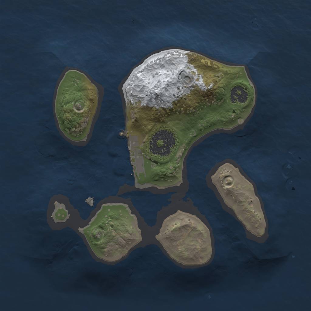 Rust Map: Procedural Map, Size: 1800, Seed: 3213, 6 Monuments
