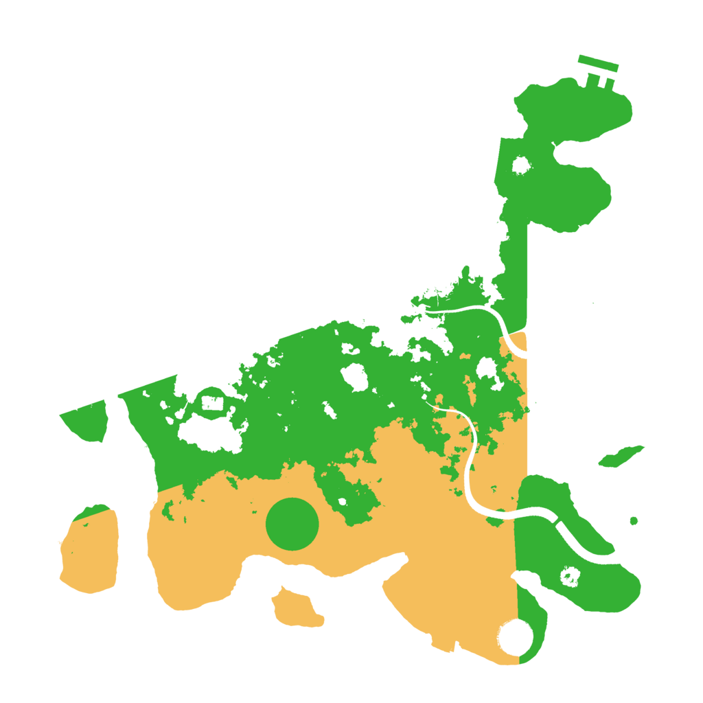 Biome Rust Map: Procedural Map, Size: 3500, Seed: 734564