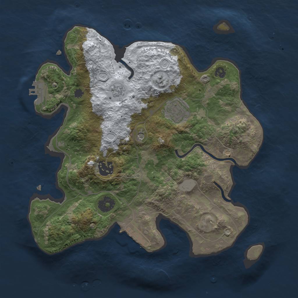 Rust Map: Procedural Map, Size: 2800, Seed: 793197, 11 Monuments
