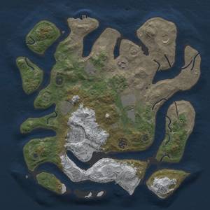 Thumbnail Rust Map: Procedural Map, Size: 3700, Seed: 837, 17 Monuments