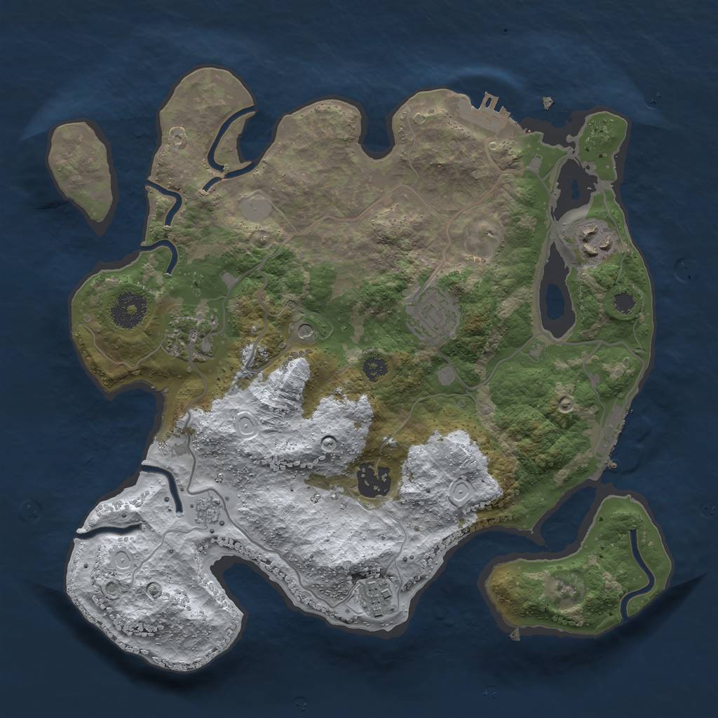 Rust Map: Procedural Map, Size: 3010, Seed: 2147483647, 14 Monuments