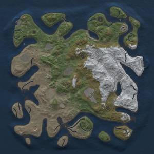 Thumbnail Rust Map: Procedural Map, Size: 4500, Seed: 69696969, 19 Monuments